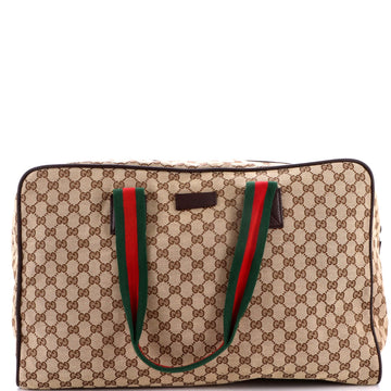 Web Carry On Duffle Bag GG Canvas Large
