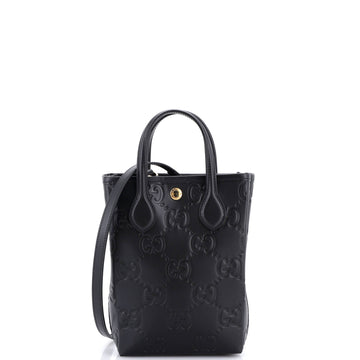 Vertical Tote GG Embossed Leather Mini