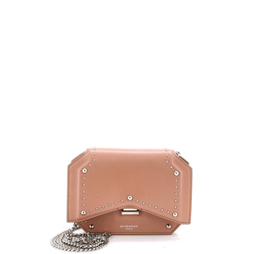 Bow Cut Chain Wallet Studded Leather