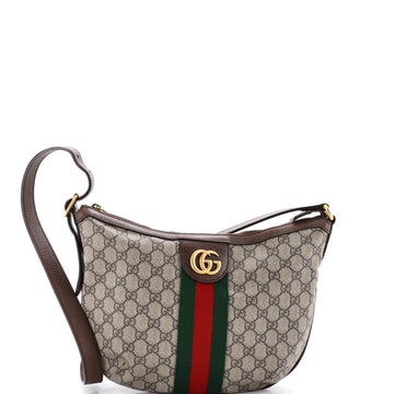 Ophidia Half Moon Hobo GG Coated Canvas Small