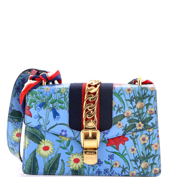 Sylvie Shoulder Bag Flora Leather Small