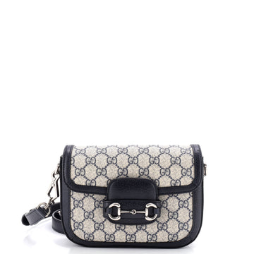Horsebit 1955 Shoulder Bag GG Coated Canvas with Leather Mini