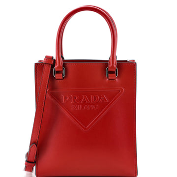 Logo Drill Tote Leather Mini