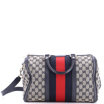 Vintage Web Boston Bag GG Canvas Medium