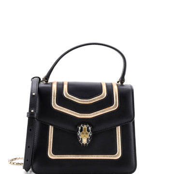 Serpenti Forever Top Handle Bag Leather Small