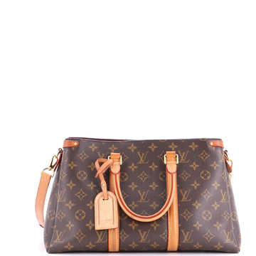 Soufflot Tote Monogram Canvas with Leather MM