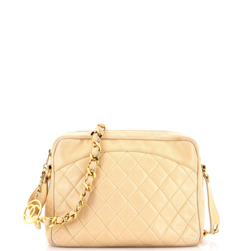 Vintage Chain Camera Bag Quilted Leather