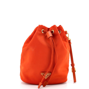 Drawstring Bucket Bag Tessuto Small