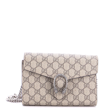Dionysus Chain Wallet GG Coated Canvas Small