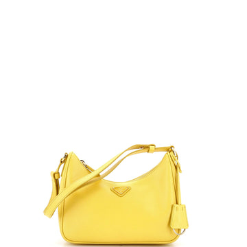 Re-Edition Hobo Saffiano Leather Mini