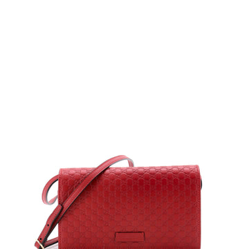 Wallet on Strap Microguccissima Leather