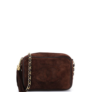 Vintage CC Tassel Camera Bag Suede Small