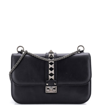 Glam Lock Shoulder Bag Leather Medium