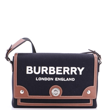 Note Crossbody Bag Canvas with Leather Medium