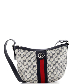 Ophidia Half Moon Hobo GG Coated Canvas Small