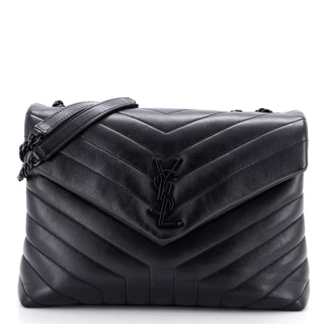 Loulou Shoulder Bag Matelasse Chevron Leather Large