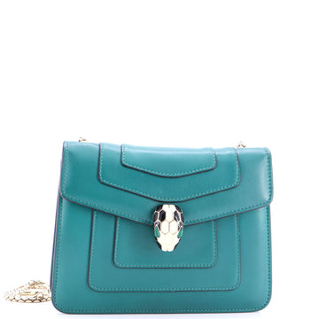 Serpenti Forever Square Shoulder Bag Leather Small