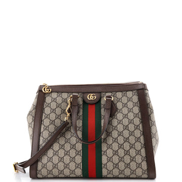 Ophidia Top Handle Tote GG Coated Canvas Medium