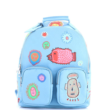 Multipocket Backpack Yayoi Kusama Faces Monogram Taurillon Leather