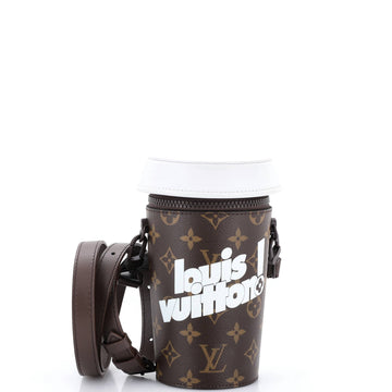 Coffee Cup Convertible Pouch Everyday Signature Vintage Monogram Canvas
