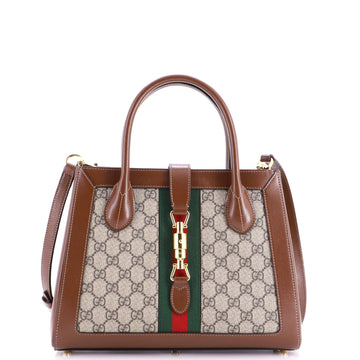 Jackie 1961 Web Tote GG Canvas and Leather Medium