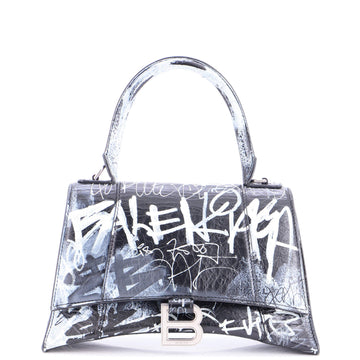 Graffiti Hourglass Top Handle Bag Leather Small