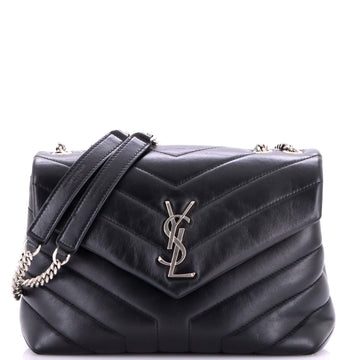 Loulou Shoulder Bag Matelasse Chevron Leather Small