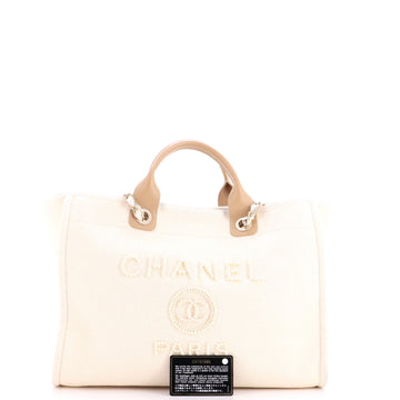 Deauville Tote Pearl Embellished Canvas Medium