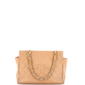 Petite Timeless Tote Quilted Caviar
