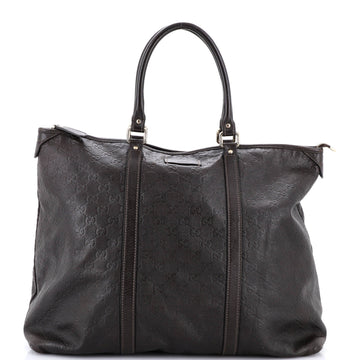 Joy Zip Top Tote Guccissima Leather Medium