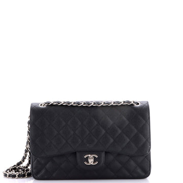 Classic Double Flap Bag Quilted Caviar Jumbo