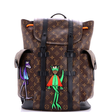 Christopher Backpack Monogram Canvas with LV Friends Patch PM