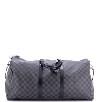 Keepall Bandouliere Bag Damier Graphite 55