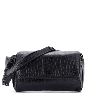 Niki Body Bag Crocodile Embossed Leather