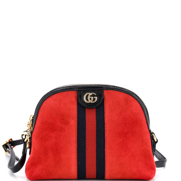 Ophidia Dome Shoulder Bag Suede Small