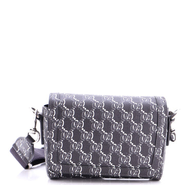 Flap Messenger Bag GG Shadow Coated Canvas Super Mini