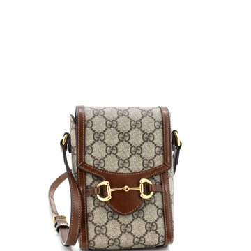 Horsebit 1955 Crossbody Bag GG Coated Canvas with Leather Mini