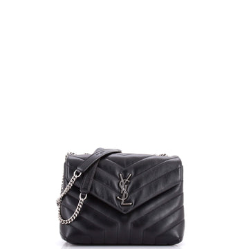 Loulou Shoulder Bag Matelasse Chevron Leather Small