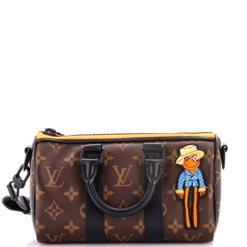 Keepall Bandouliere Bag Monogram Canvas with LV Friends Patch XS