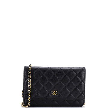 Wallet on Chain Quilted Caviar