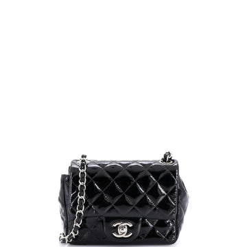 Square Classic Single Flap Bag Quilted Patent Mini