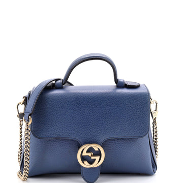 Interlocking Top Handle Bag Leather Small