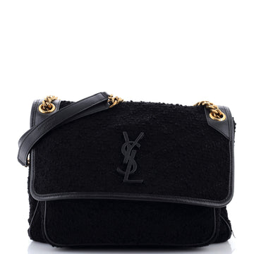 Niki Chain Flap Bag Matelasse Chevron Tweed Medium