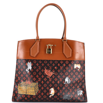 City Steamer Handbag Limited Edition Grace Coddington Catogram Canvas XXL