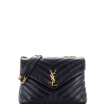 Loulou Shoulder Bag Matelasse Chevron Leather Medium