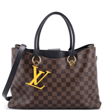 LV Riverside Handbag Damier with Leather