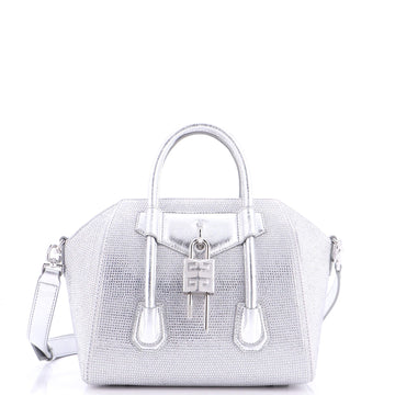 Antigona Lock Bag Crystal Embellished Satin Mini