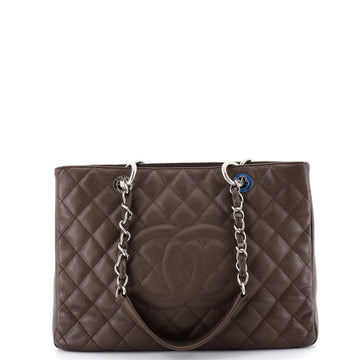 Grand Shopping Tote Quilted Caviar