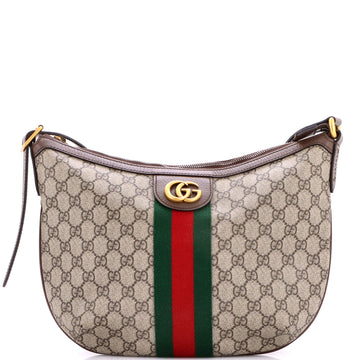 Ophidia Half Moon Hobo GG Coated Canvas Small