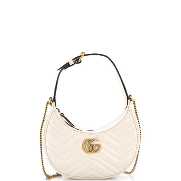 GG Marmont Half Moon Hobo Matelasse Leather Mini